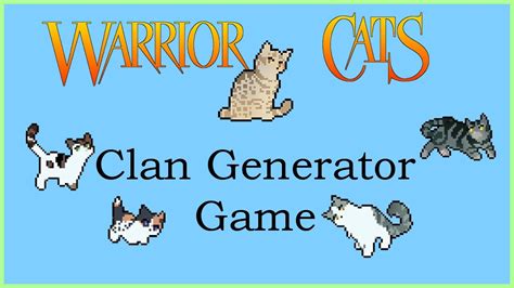 warriors cats clan generator game
